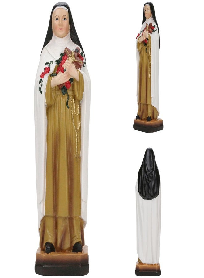 KH866 St Therese of Lisieux Statue - 8.2 x 2.4 x 2.2 Inch Resin Catholic Saint Figurine on Base, Inspirational Christian Gift, Religious Decor for Holiday, Reception, Celebration, or Housewarming - Image 1